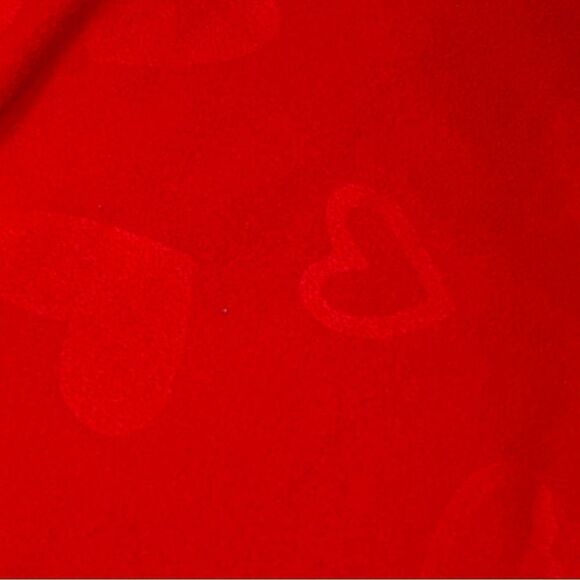 Pink k 2 piece set red cozy pjs with cute heart design. - Picture 6 of 8